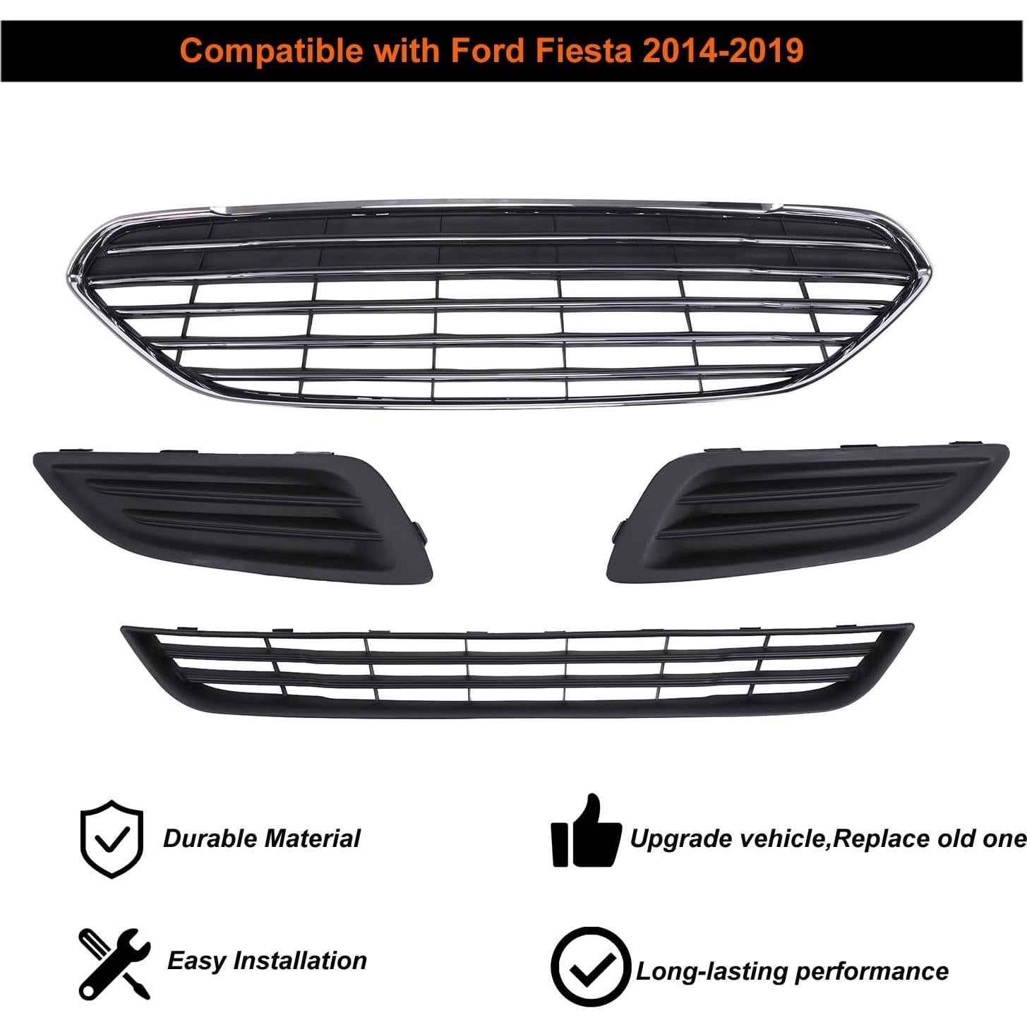 Cubierta de Parachoques Delantero FIRSTLIKE para Ford Fiesta 2014-2019