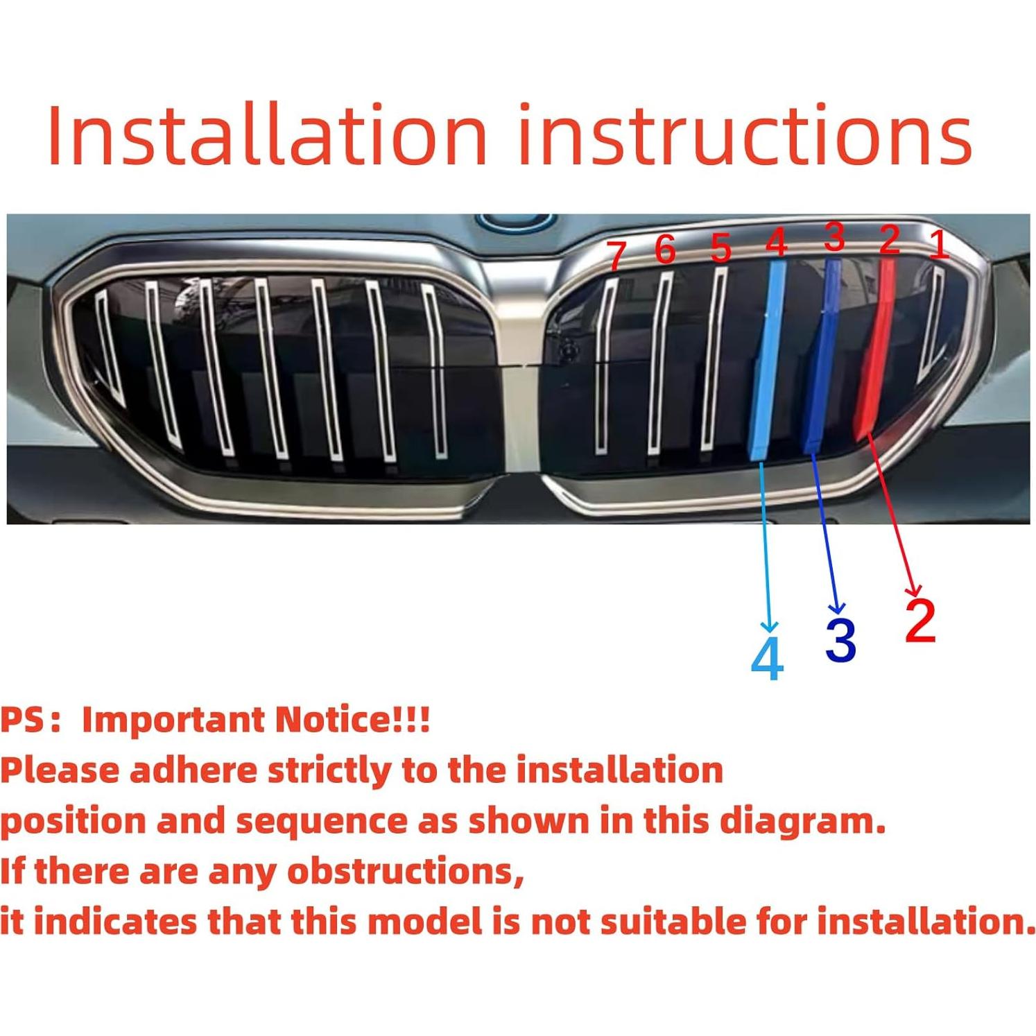 Inserts de Parrilla para BMW Serie 5 2024 2025 7-Beam VaisbyTown
