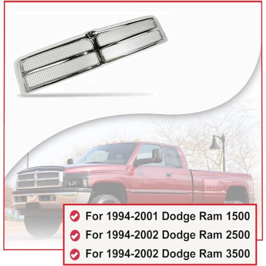Rejilla Delantera Cromada para Dodge Ram 1994-2002