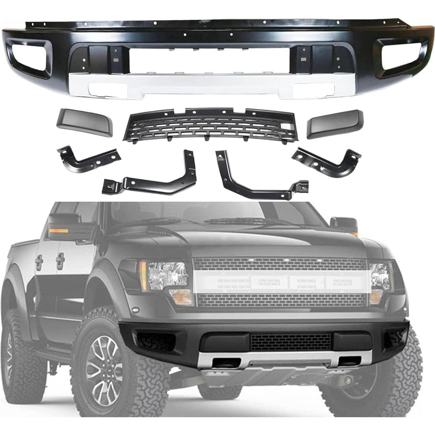 Kit de Rejilla Inferior Parachoques Frontal JKYH para Ford F150 SVT Raptor 2010-2014