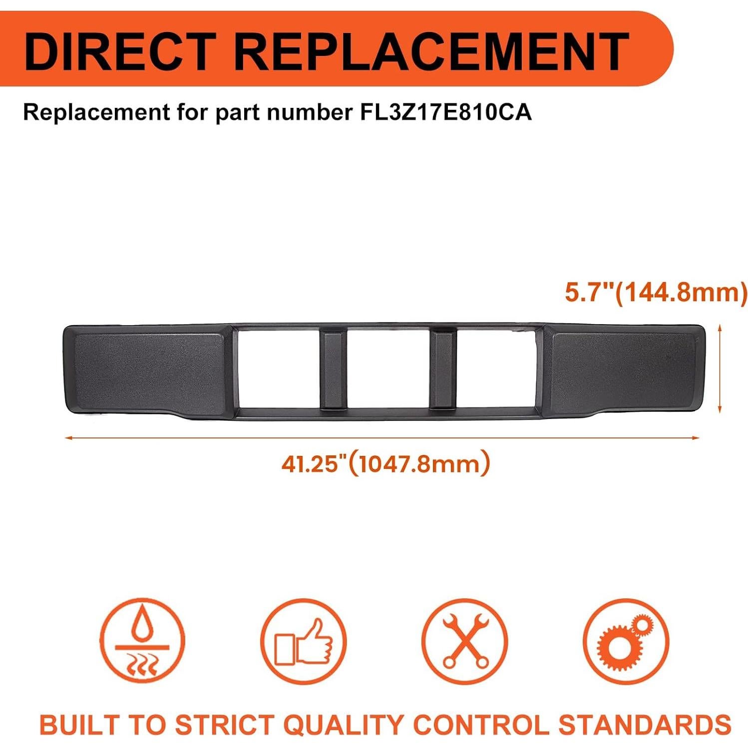 Rejilla Inferior ECOTRIC para Ford F-150 2015-2017 Negro