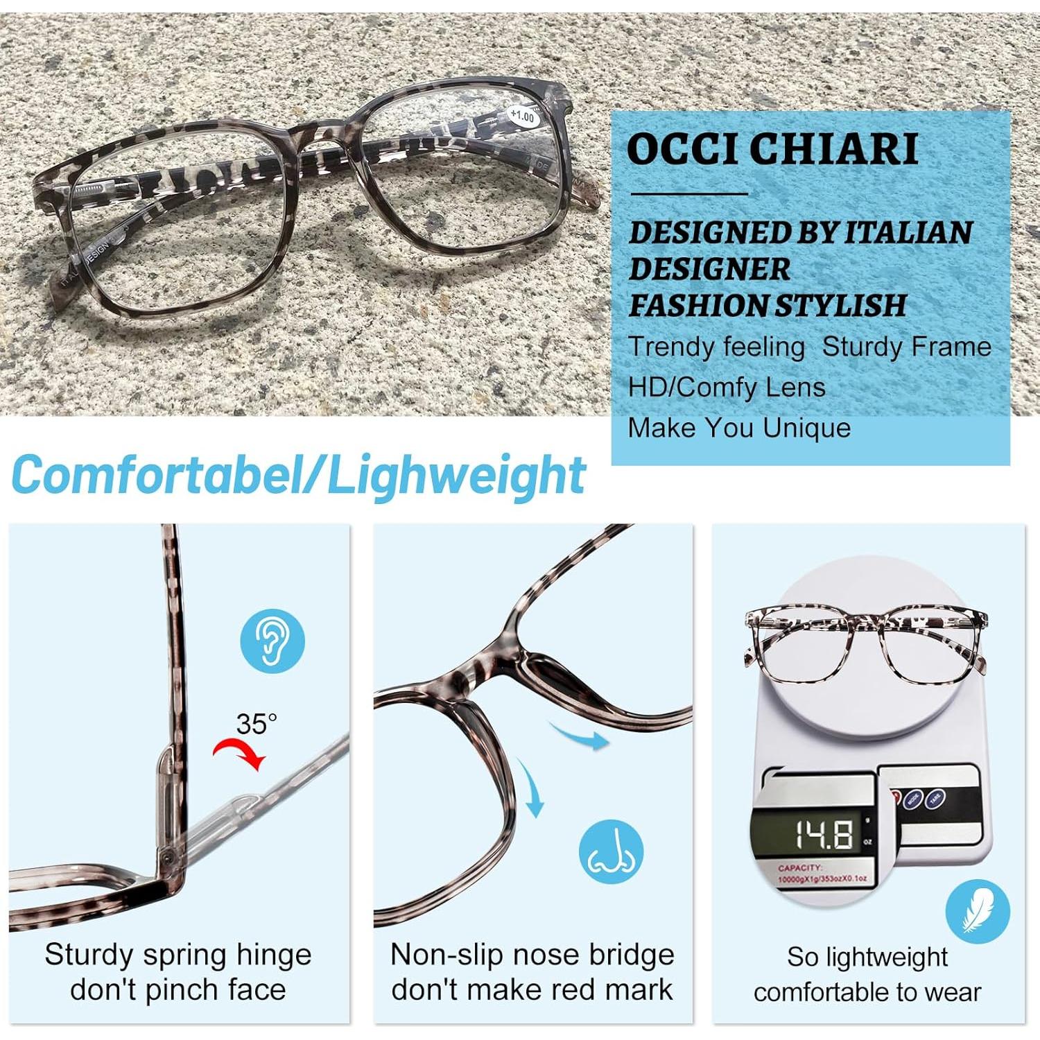Gafas de Lectura OCCI CHIARI 4.0x Anchas para Hombres