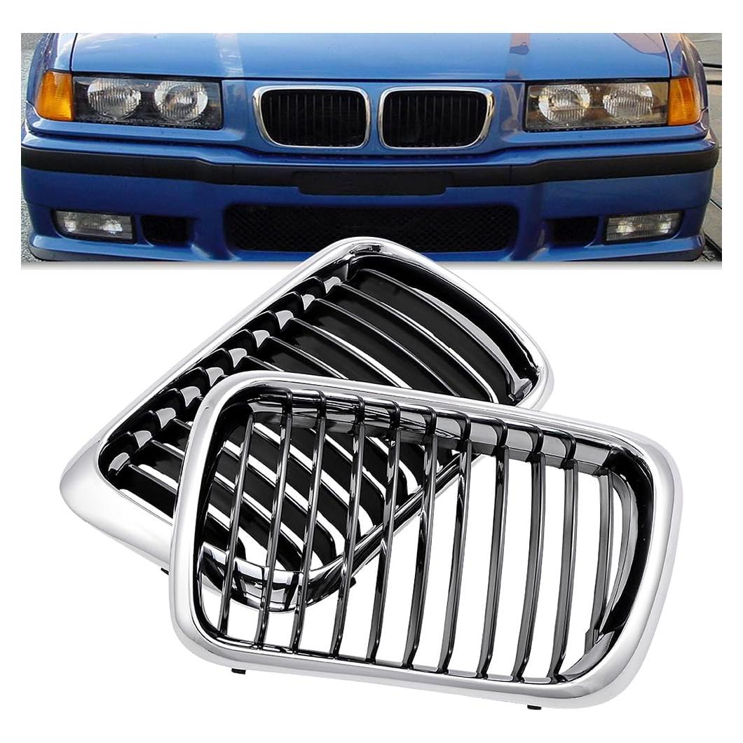 Rejilla delantera BMW E36 3-Series 1997-1999 Cromada Negra