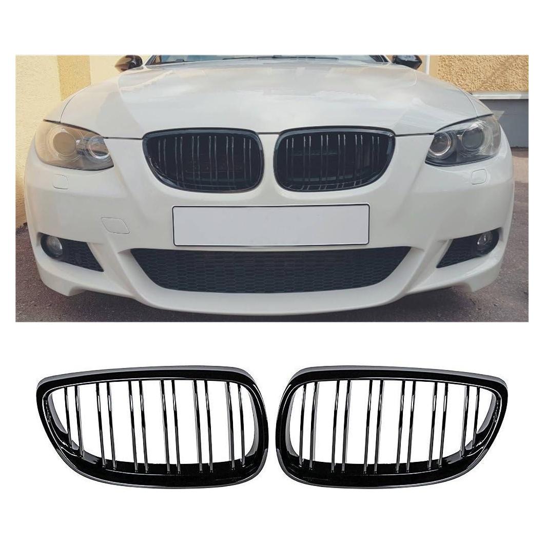 Rejilla Frontal GSRECY Doble Listón Negro Brillante BMW E92 E93