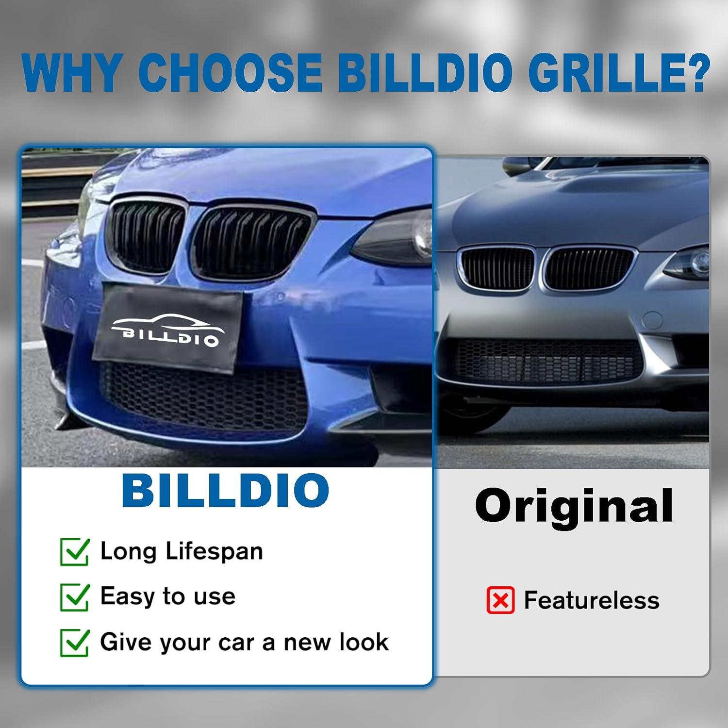 Rejilla Frontal Doble Listón Negro Brillante BILLDIO E92 E93