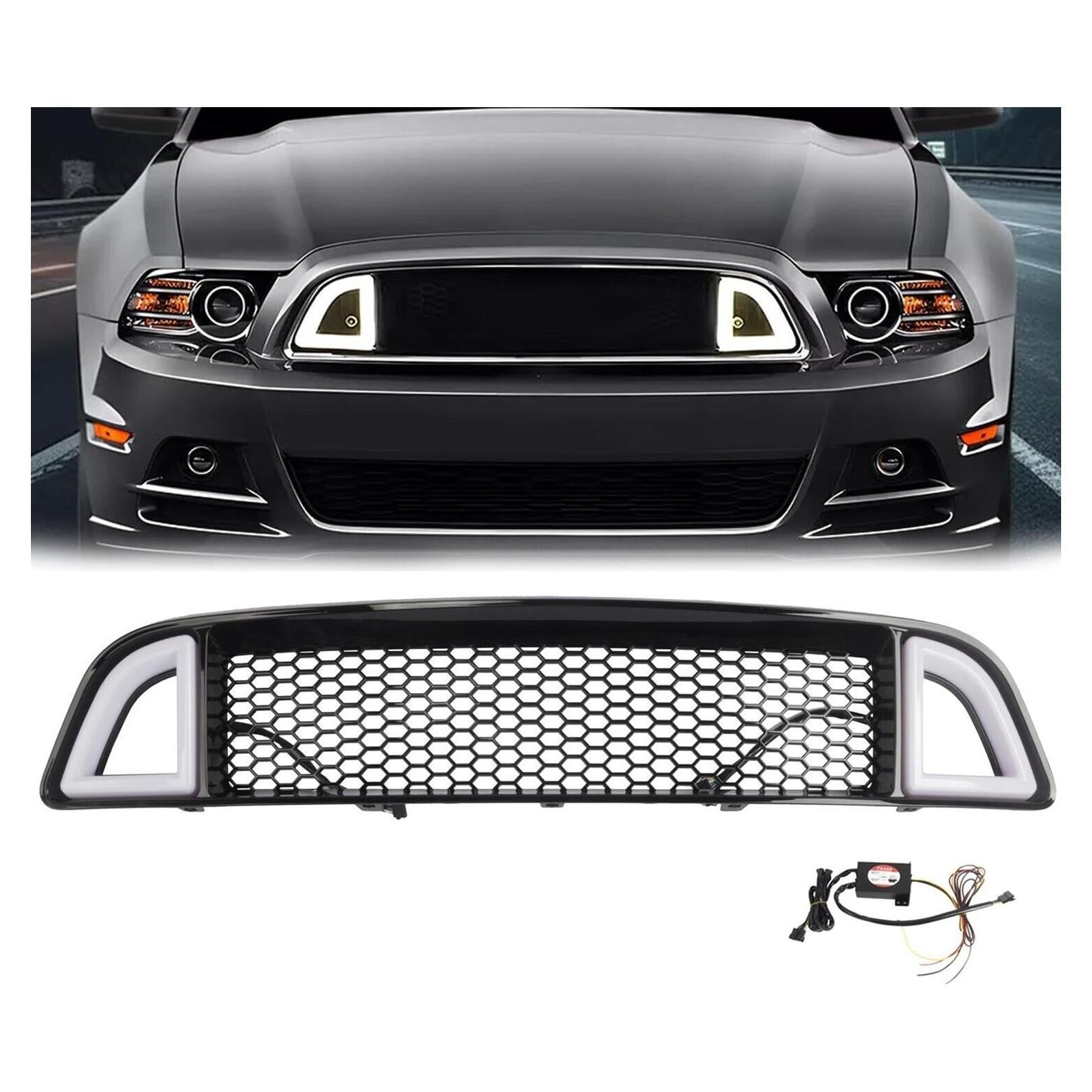 Parrilla Frontal Partzer para Ford Mustang 2013-2014 con LED