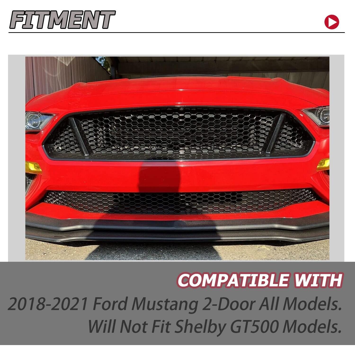 Rejilla Inferior Delantera HECASA Ford Mustang 2018-2021 Negro