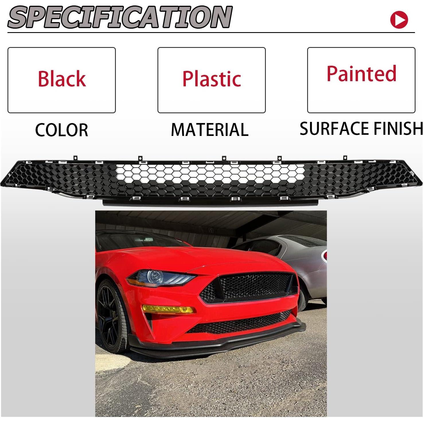 Rejilla Inferior Delantera HECASA Ford Mustang 2018-2021 Negro