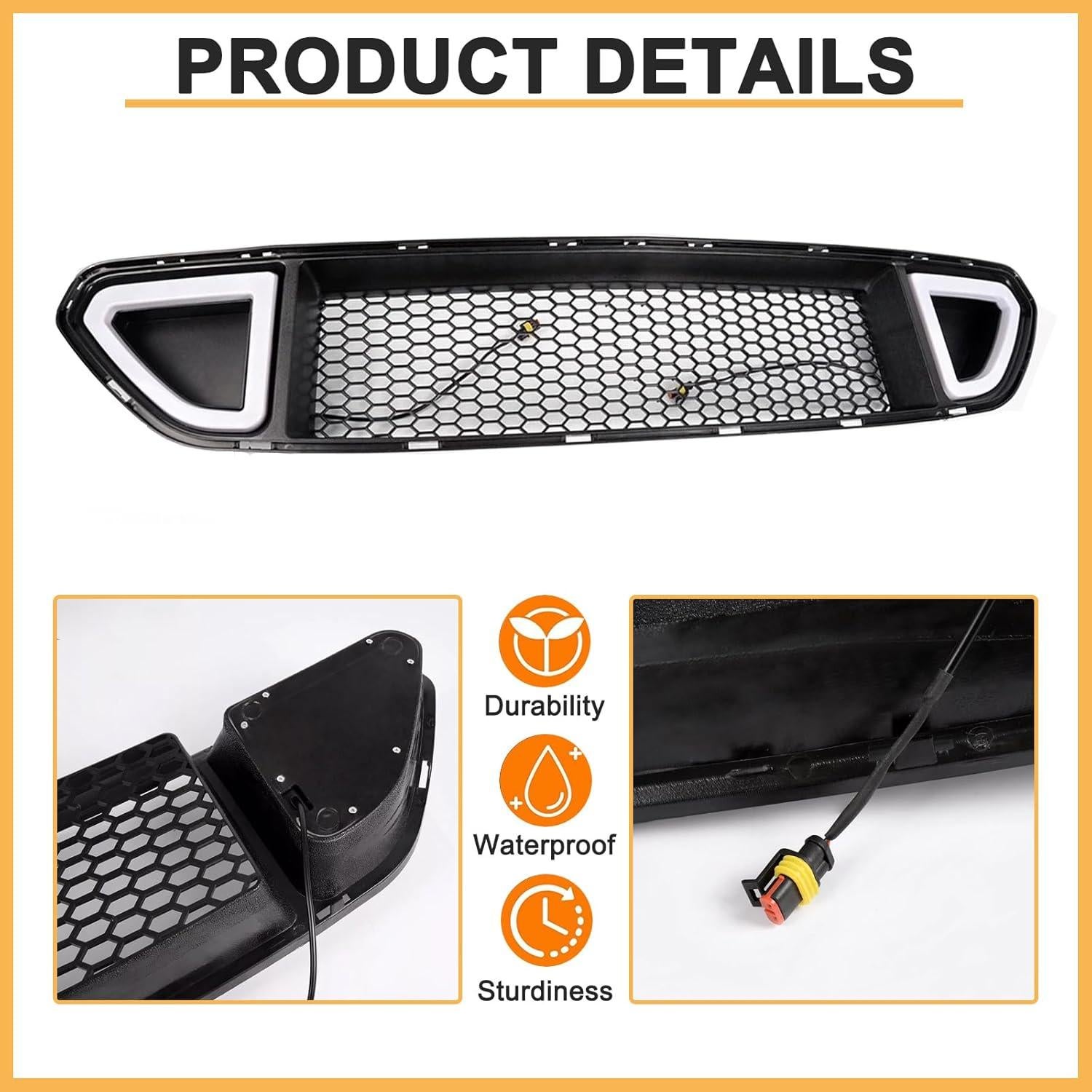 Parrilla Superior Del Parachoques Delantero DIBON AUTO 2015-2017 Ford Mustang