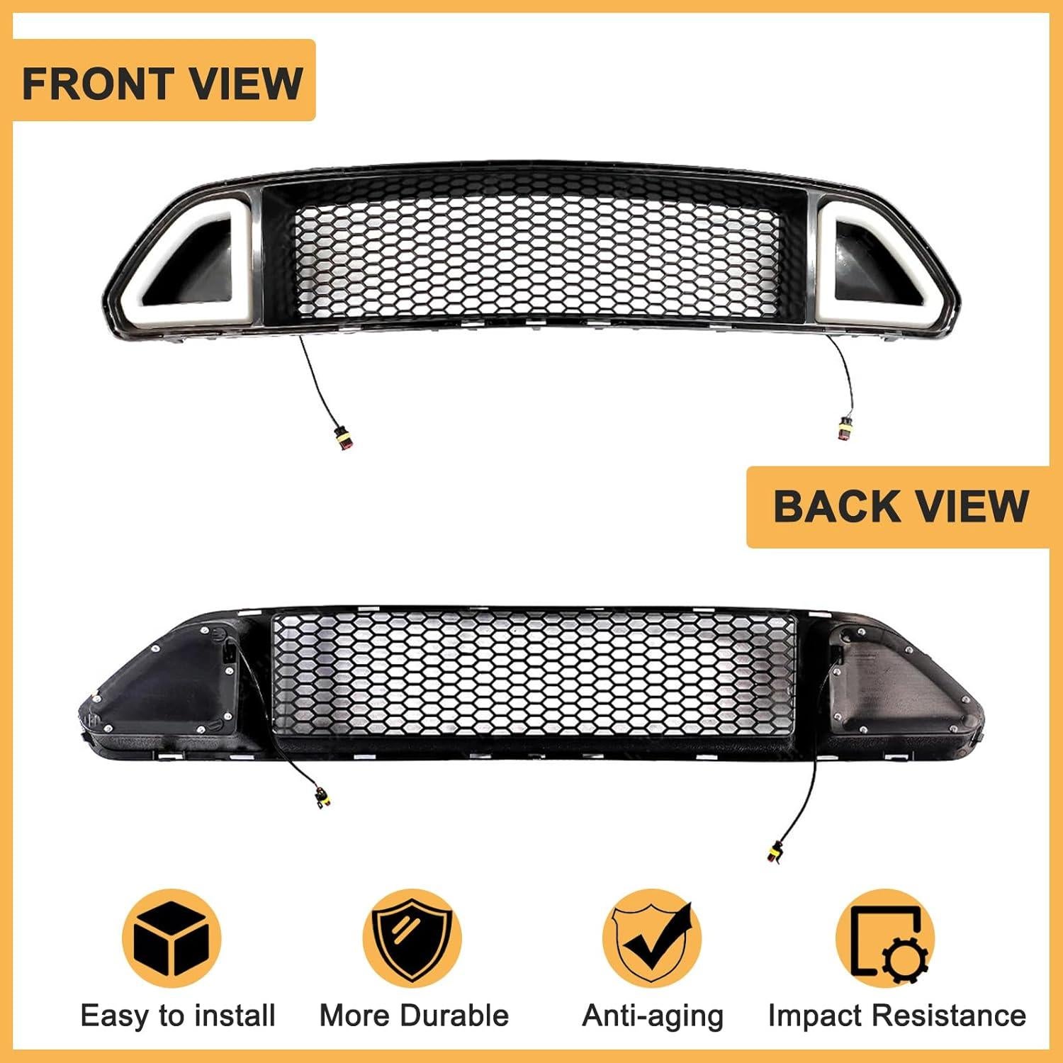 Parrilla Superior Del Parachoques Delantero DIBON AUTO 2015-2017 Ford Mustang