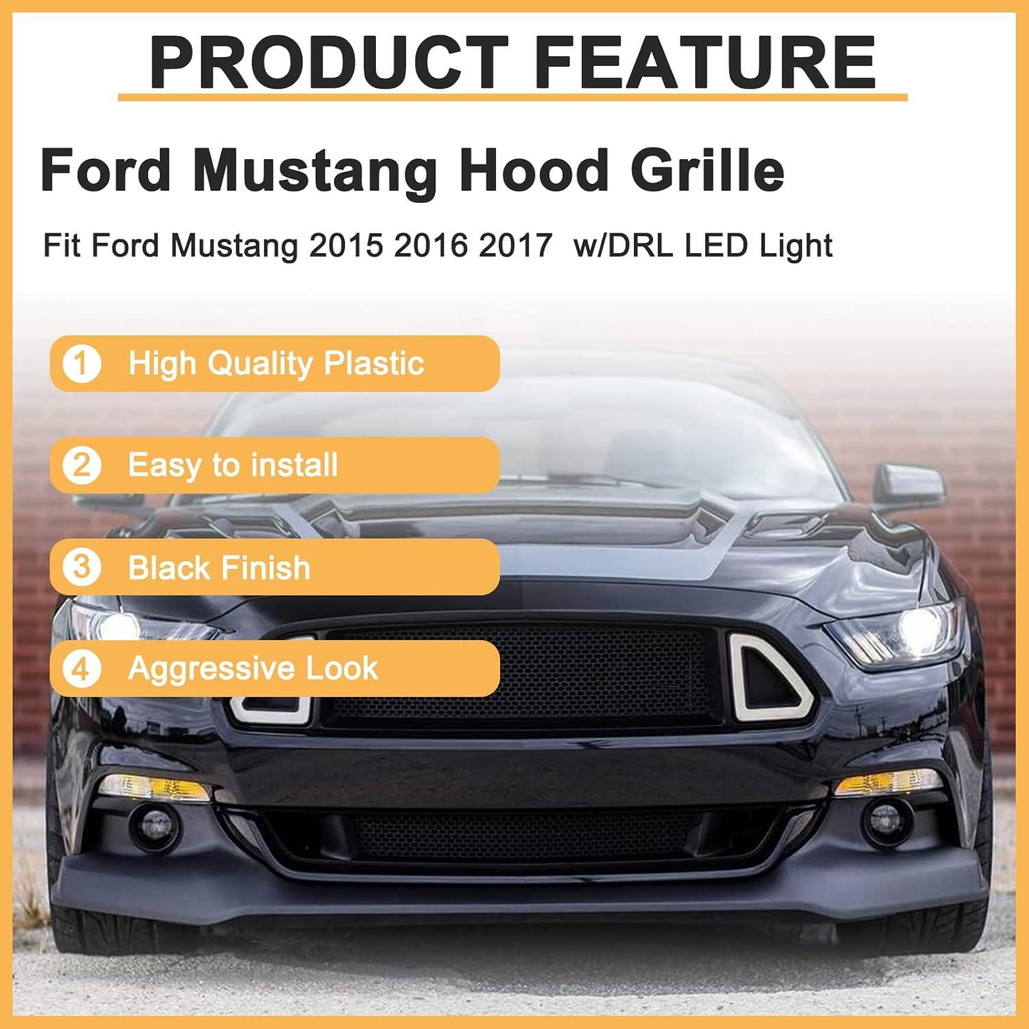 Parrilla Superior Del Parachoques Delantero DIBON AUTO 2015-2017 Ford Mustang