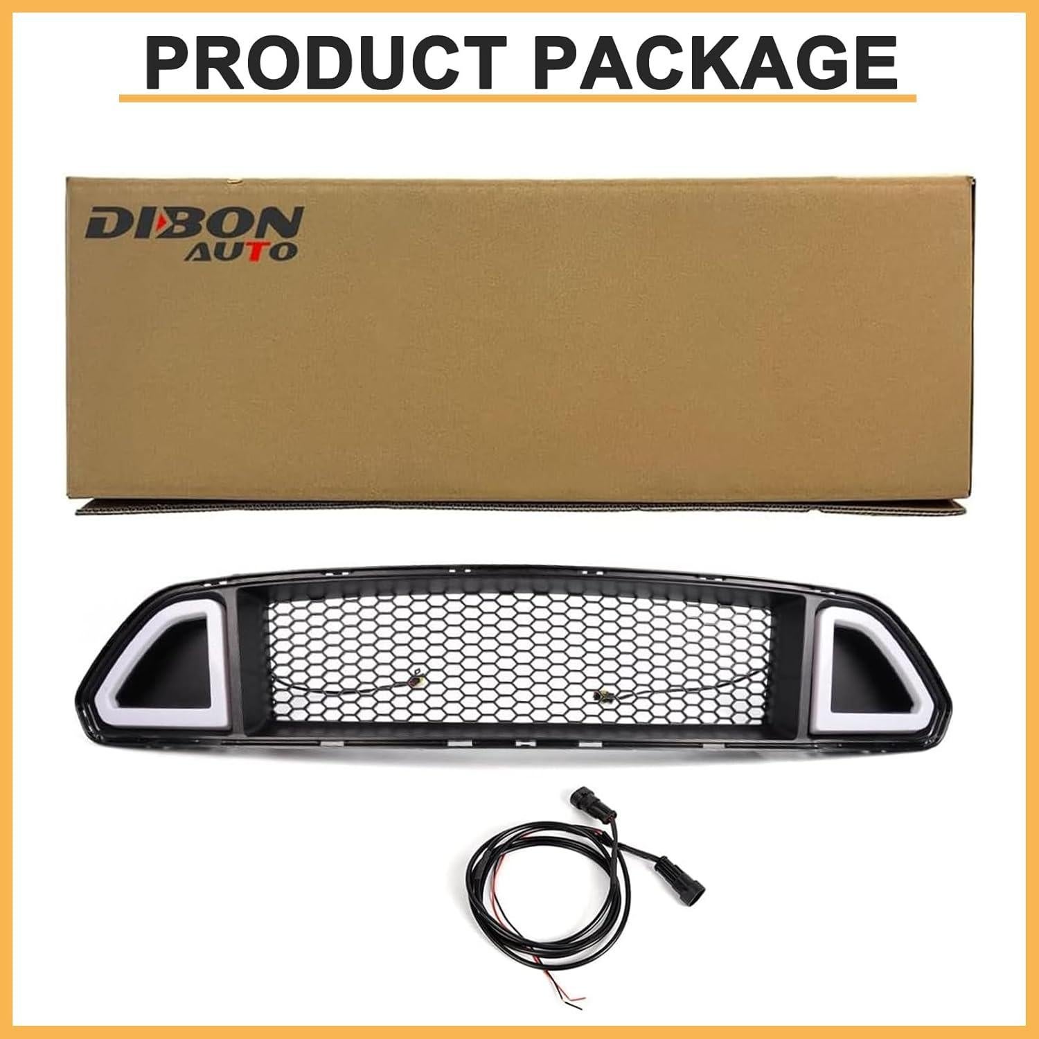 Parrilla Superior Del Parachoques Delantero DIBON AUTO 2015-2017 Ford Mustang