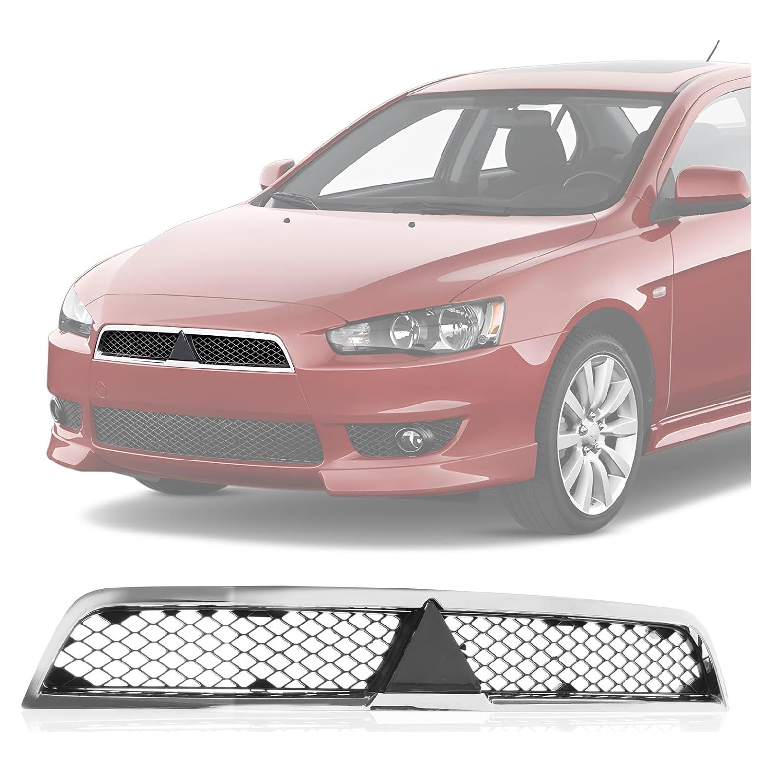 Conjunto parrilla parachoques frontal cromado CarPartsDepot para Mitsubishi Lancer 2008-2015