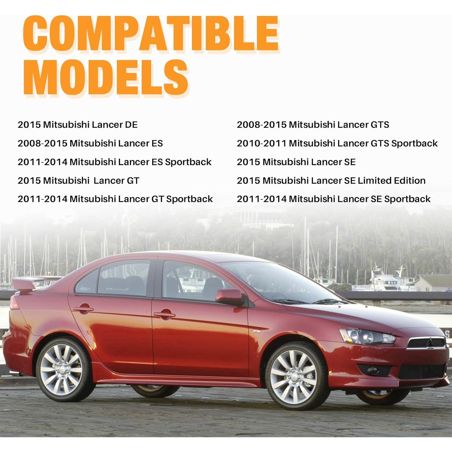 Conjunto parrilla parachoques frontal cromado CarPartsDepot para Mitsubishi Lancer 2008-2015