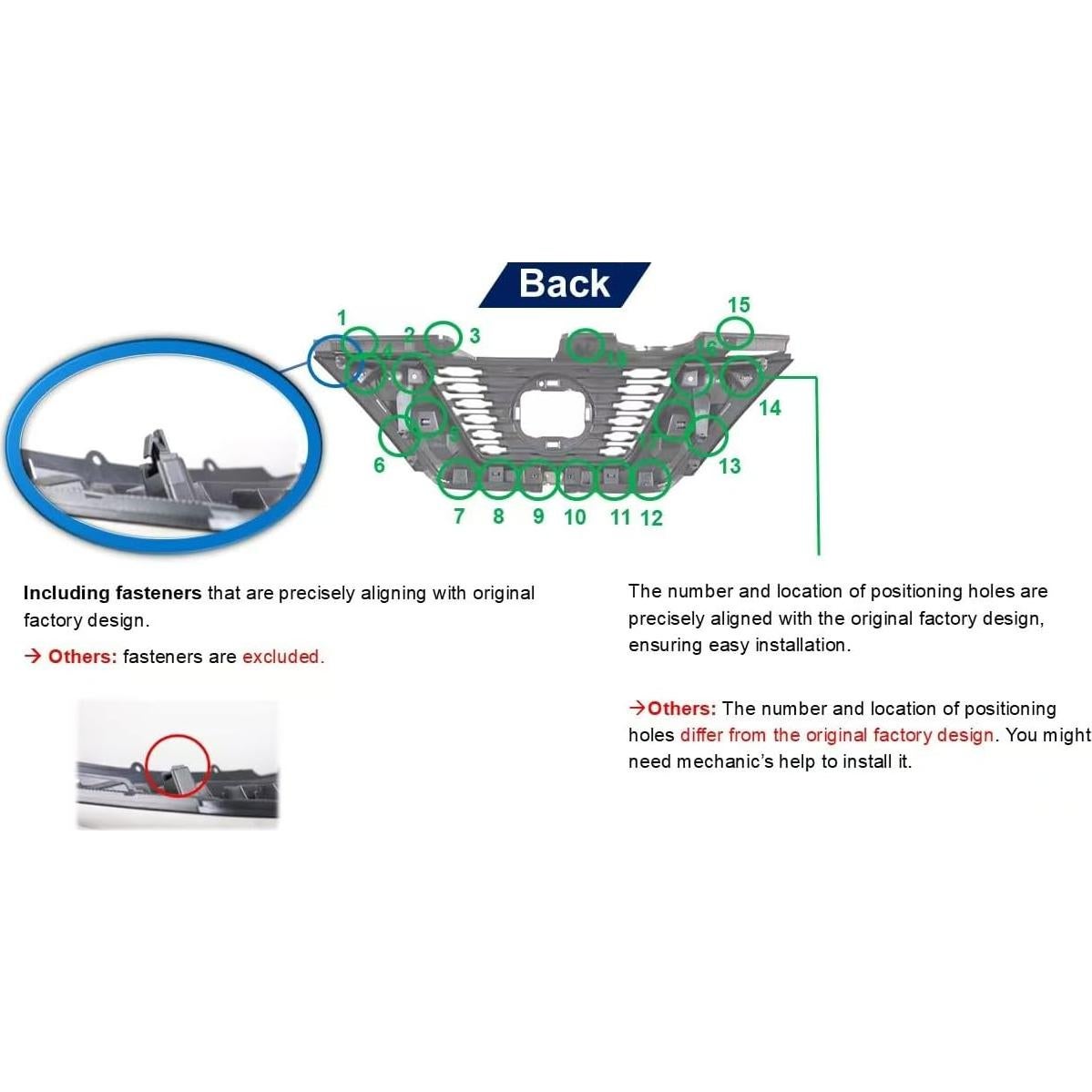 Rejilla Frontal Cromada Torcia para Mitsubishi Lancer 2008-2015