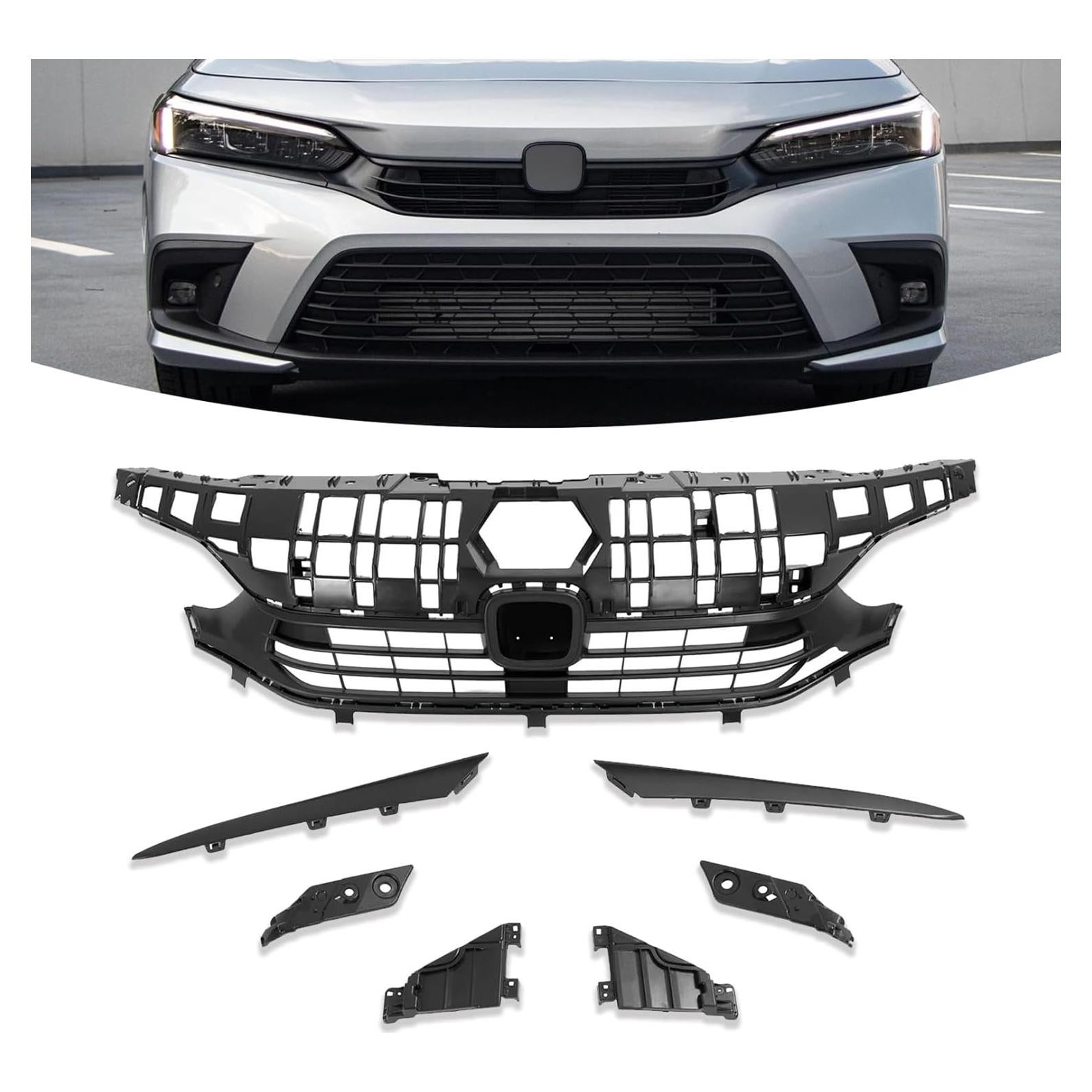 Parrilla Superior Frontal Bewild para Honda Civic 4 Puertas 2022-2023