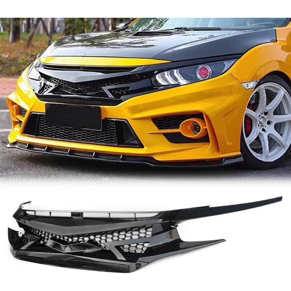 Parachoques Delantero PIT66 para Honda Civic 2016-2018 Negro