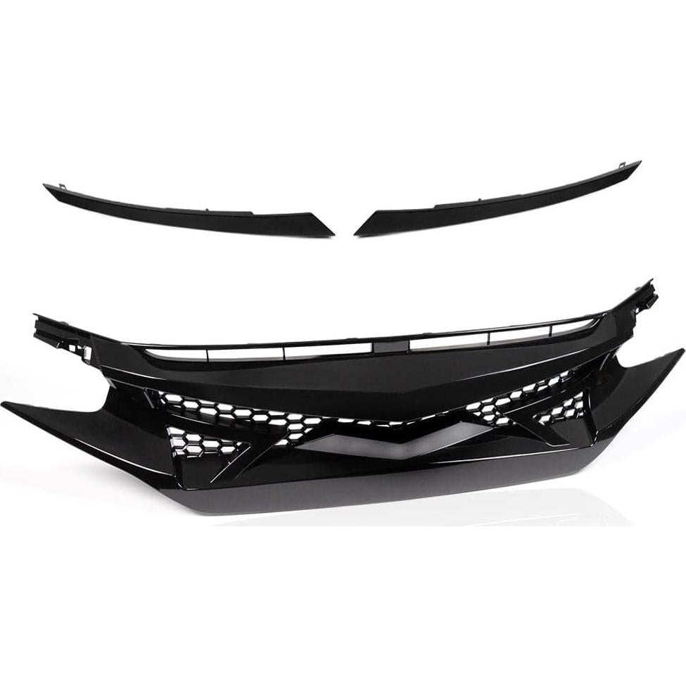 Parachoques Delantero PIT66 para Honda Civic 2016-2018 Negro