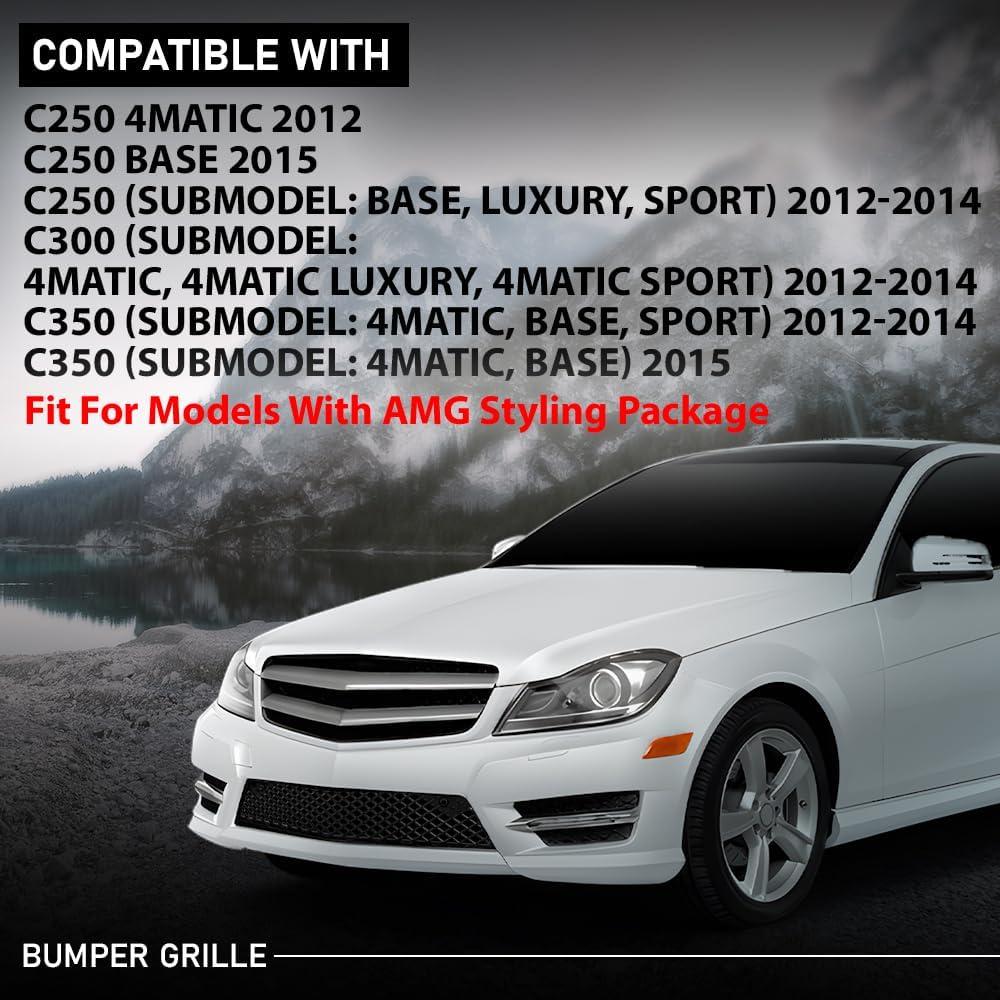 Parrilla Parachoques Delantero ALLGOOD Benz C250 C300 C350 2012-2015