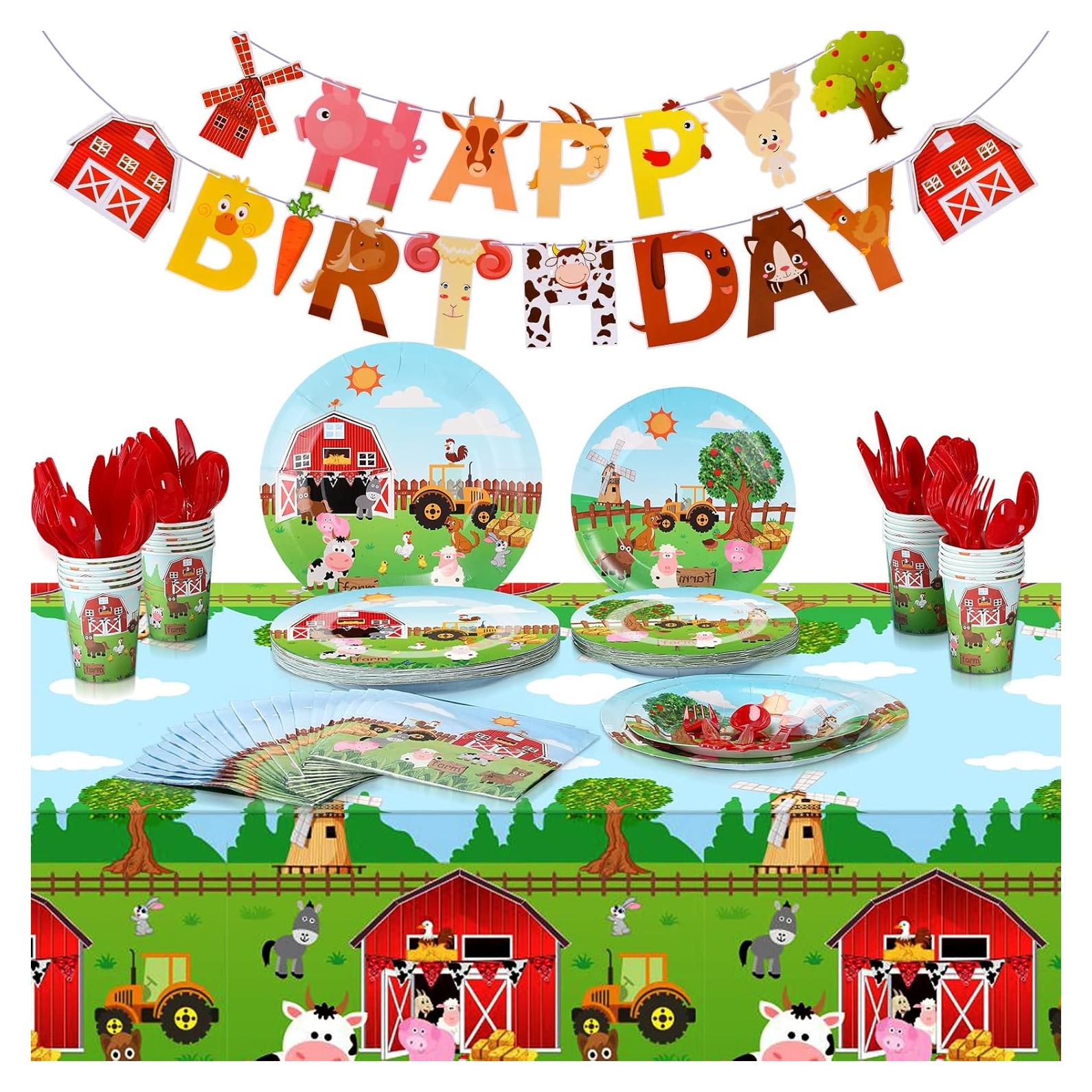 171 Piezas Decoraciones Fiesta Cumpleaños Granja Pajean
