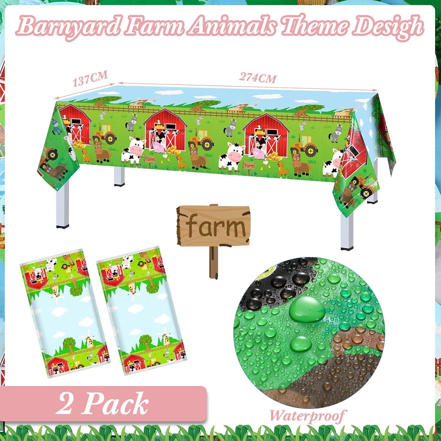 171 Piezas Fiesta Temática Animales de Granja Pajean