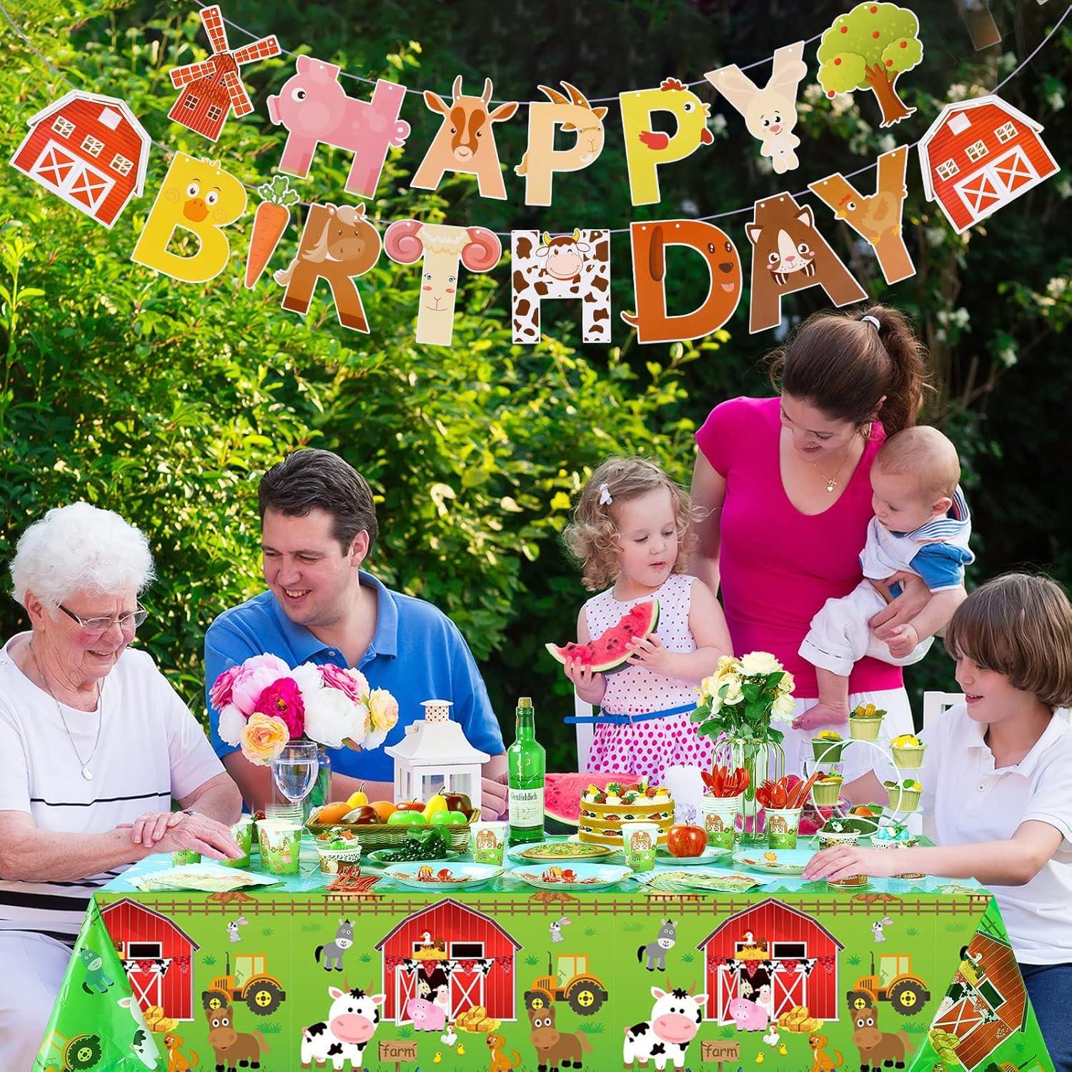 171 Piezas Fiesta Temática Animales de Granja Pajean