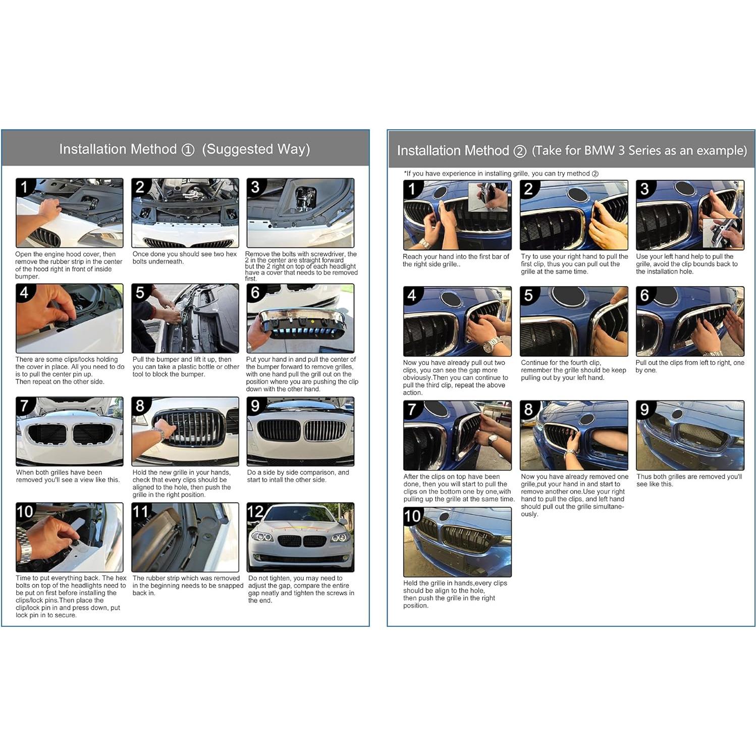 Parrilla de Parachoques Delantero X AUTOHAUX para BMW X1 F48 16-22