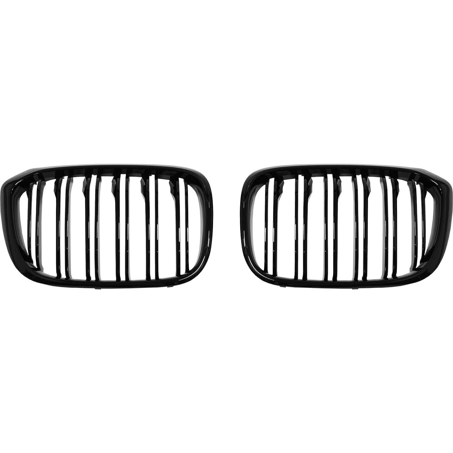 Rejilla Rongxu para BMW X3 G01 y X4 G02 2018-2021 Negro Brillante