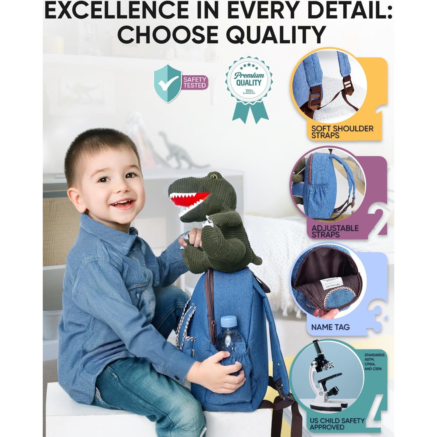 Mochila Dinosaurio Verde Naturally KIDS 25x20x8 cm