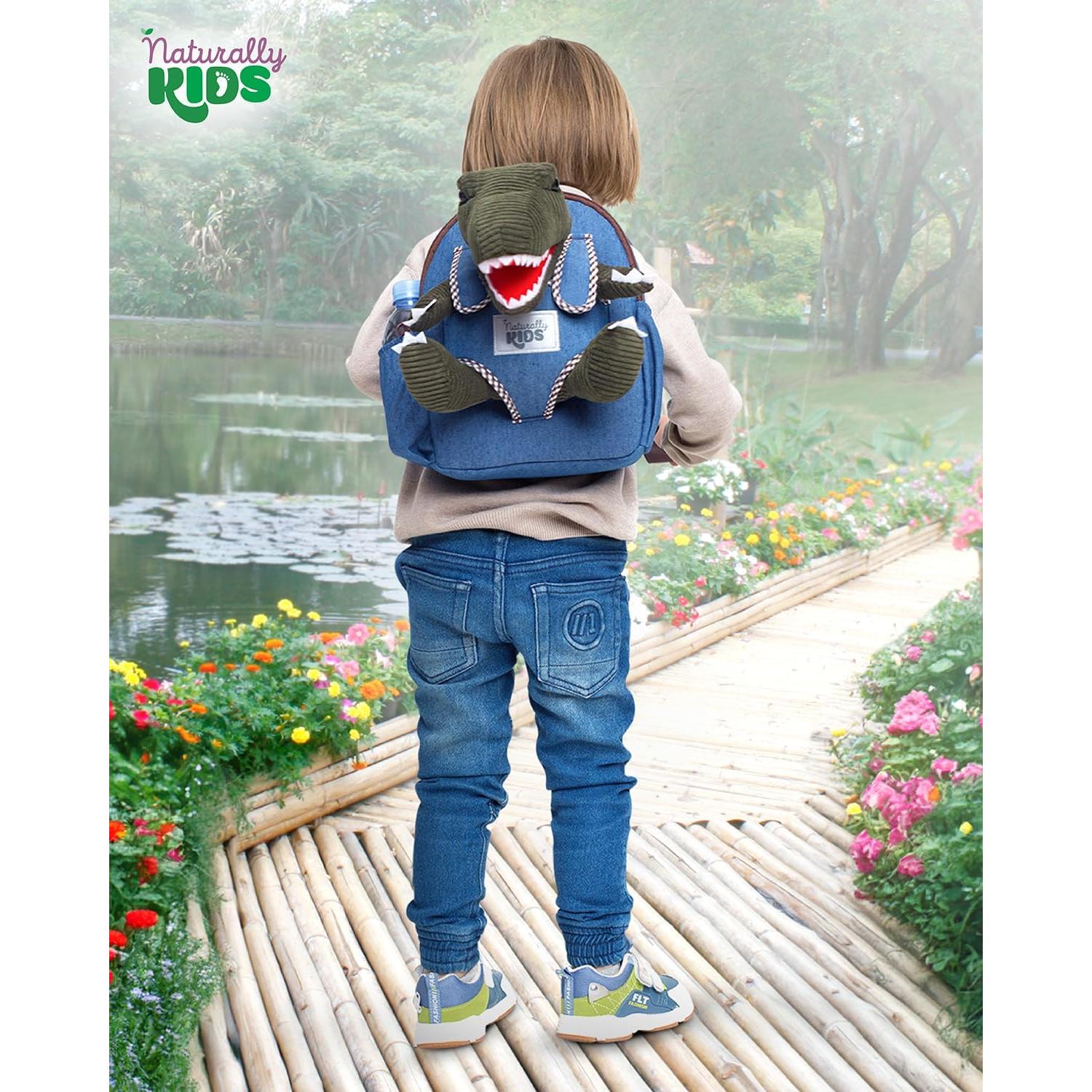 Mochila Dinosaurio Verde Naturally KIDS 25x20x8 cm