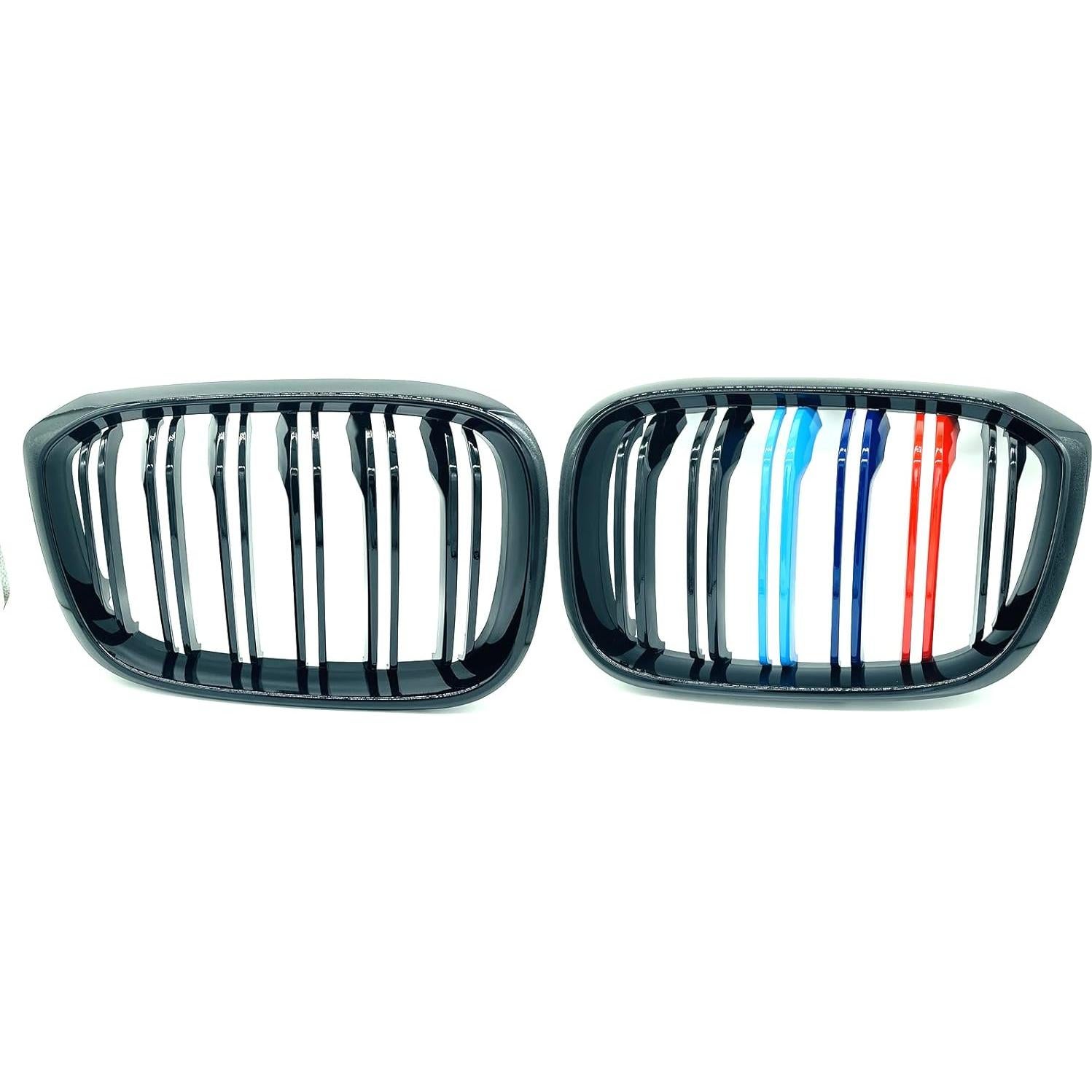 Parrilla Delantera XOPIYAO M-Color Doble Línea Negro Brillante