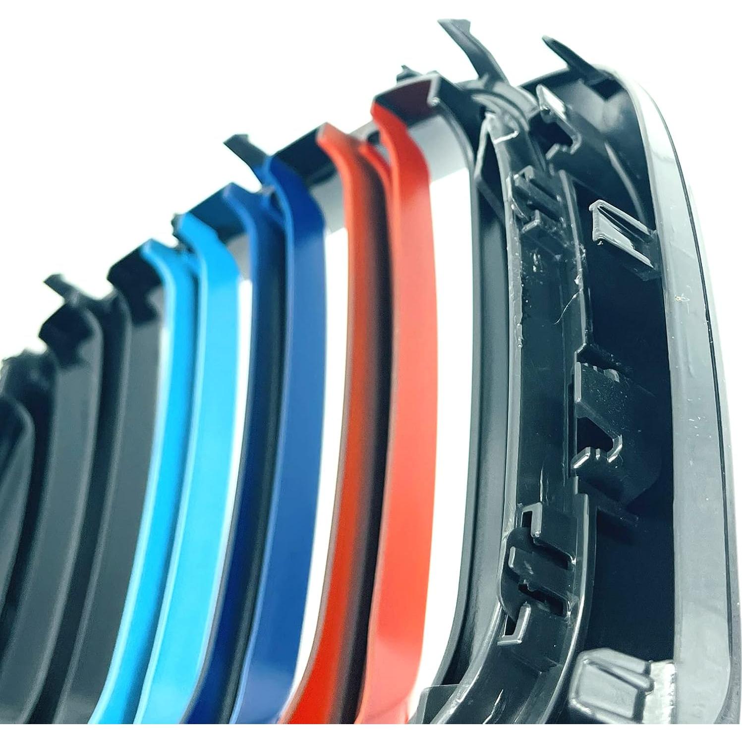 Parrilla Delantera XOPIYAO M-Color Doble Línea Negro Brillante