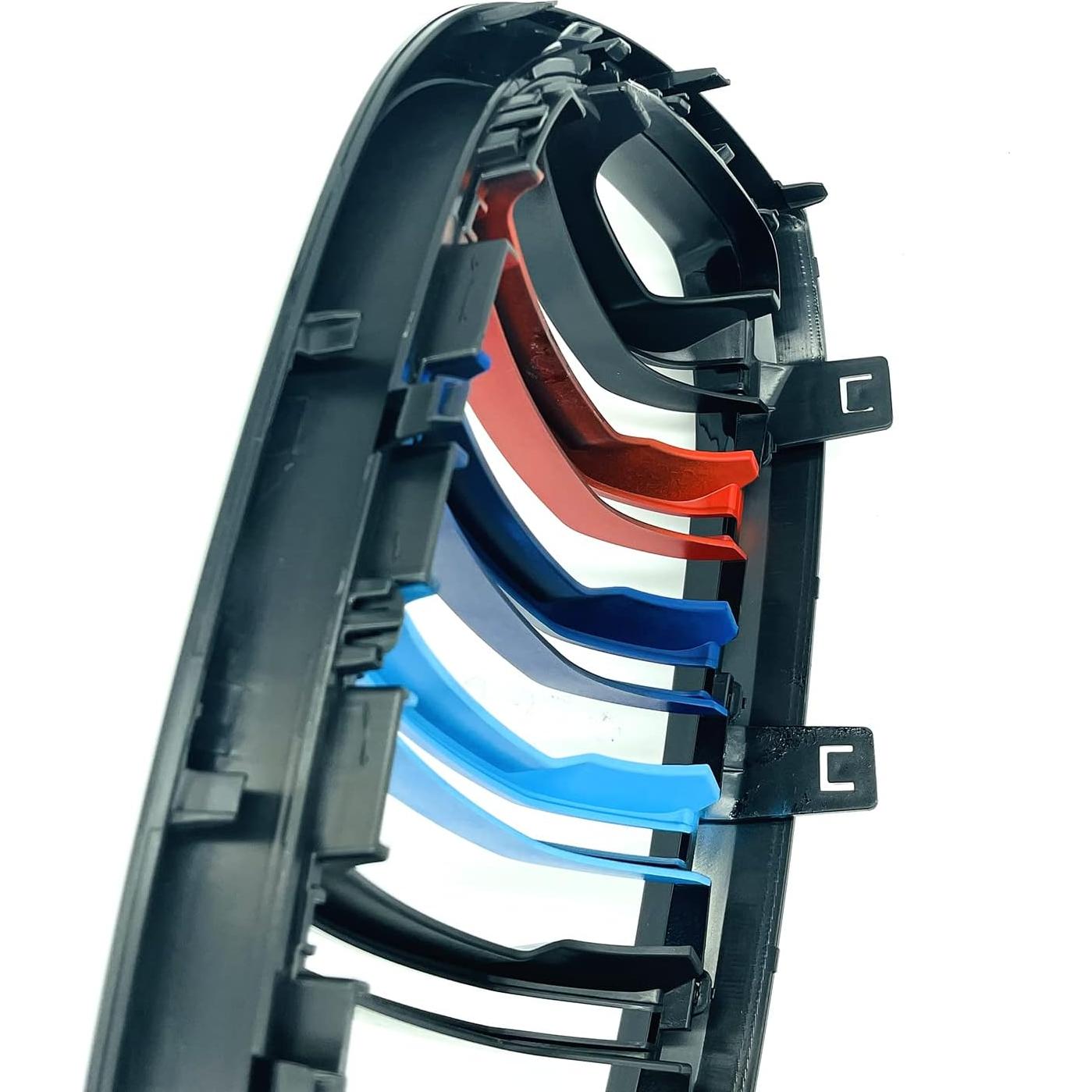 Parrilla Delantera XOPIYAO M-Color Doble Línea Negro Brillante