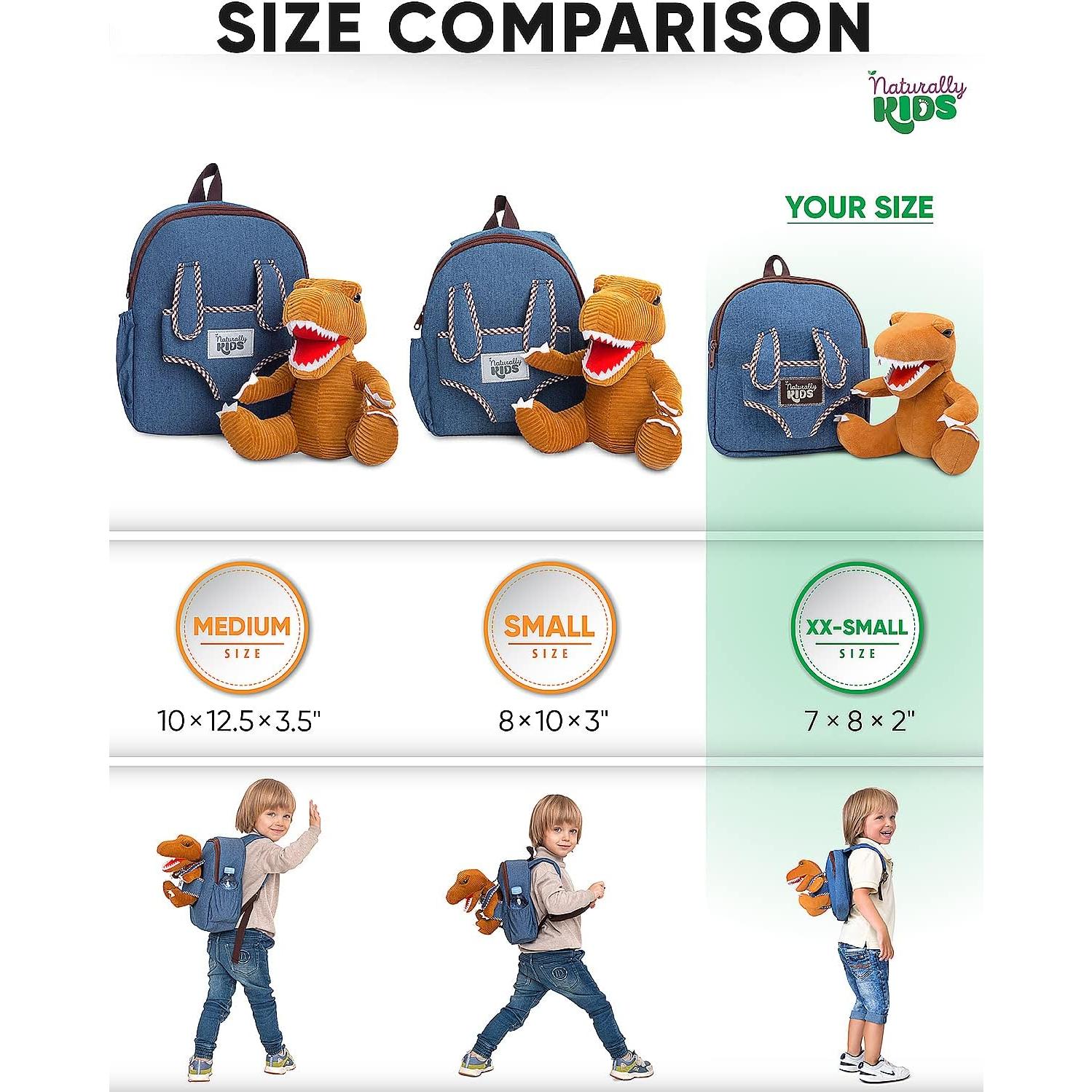 Mini Mochila Dinosaurio Naturally KIDS 17,78x15,24cm