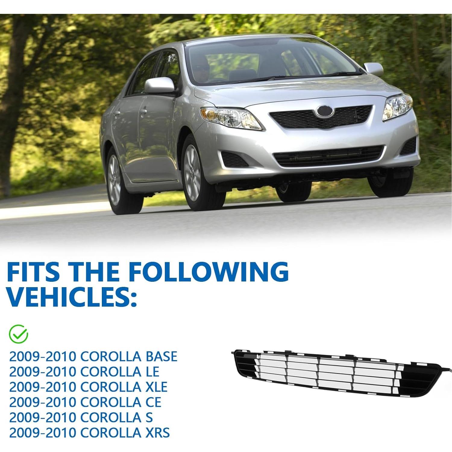 Rejilla Inferior Parachoques Frontal Perfit Liner Toyota Corolla 2009-2010