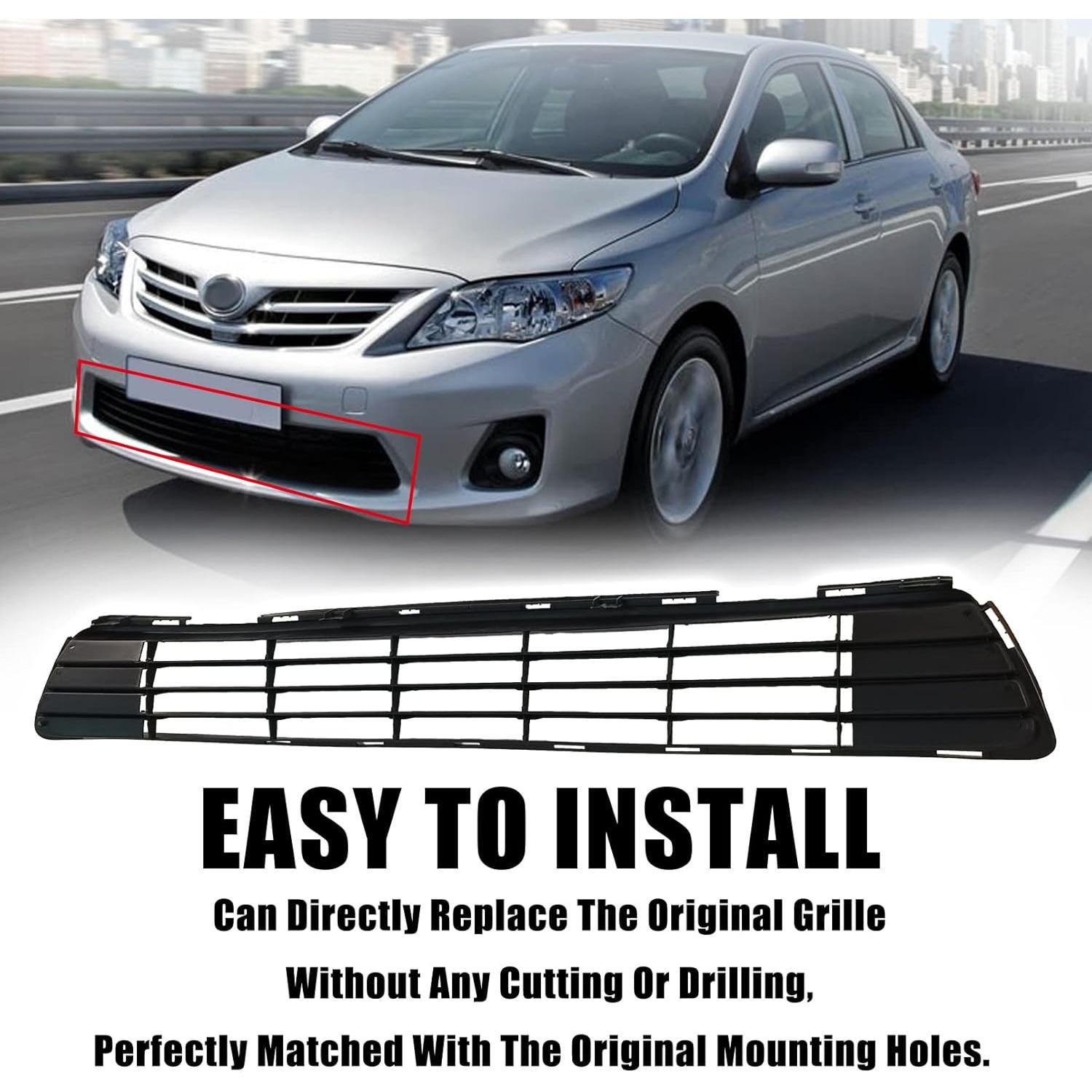 Rejilla Inferior Parachoques Bewild Toyota Corolla 2011-2013