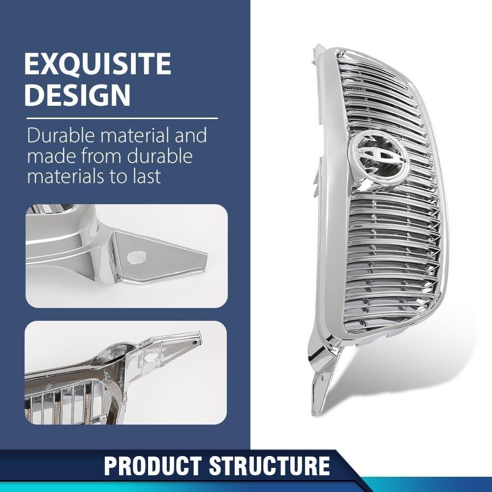 Parrilla Frontal PIT66 Cromo para Toyota Corolla 2003-2008