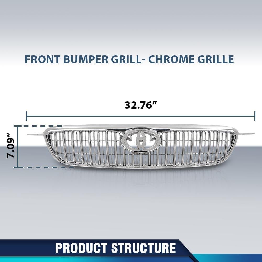 Parrilla Frontal PIT66 Cromo para Toyota Corolla 2003-2008