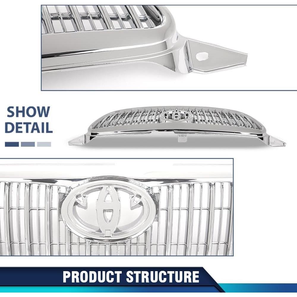Parrilla Frontal PIT66 Cromo para Toyota Corolla 2003-2008