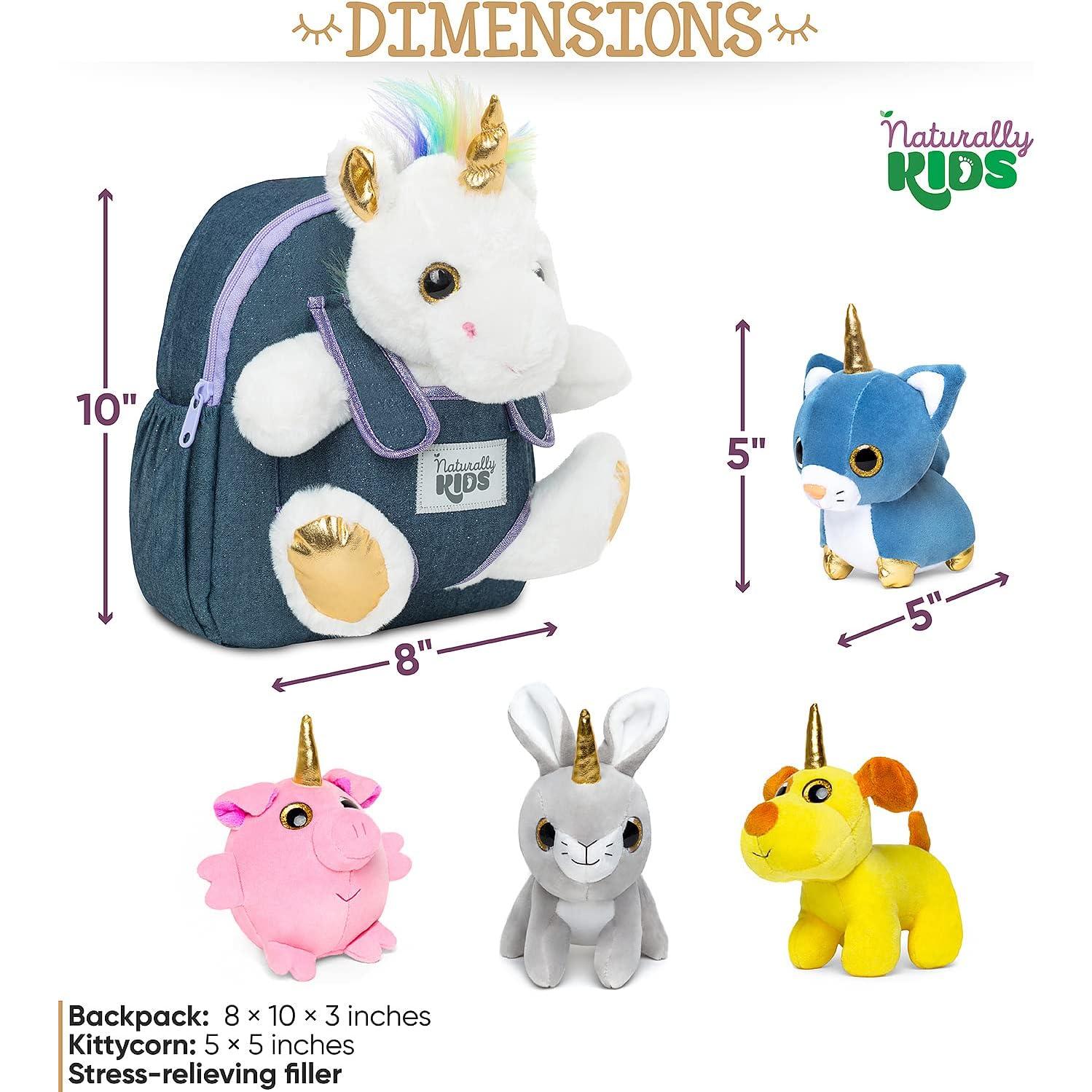 Mochila Unicornio Naturally KIDS con Juguetes 25,4x20,3 cm