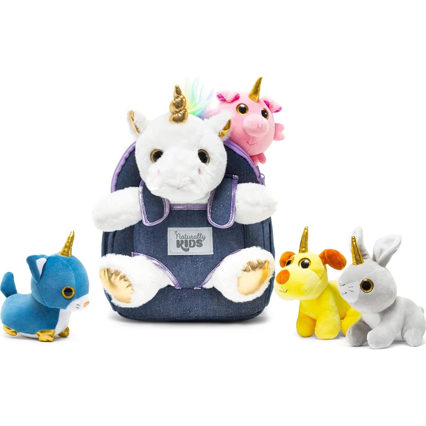 Mochila Unicornio Naturally KIDS con Juguetes 25,4x20,3 cm