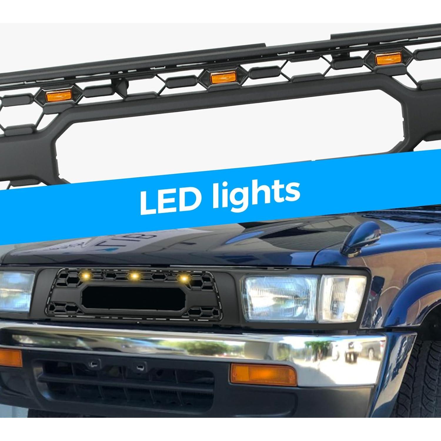 Parrilla Delantera Toyota 4Runner 1992-1995 con 3 Luces LED