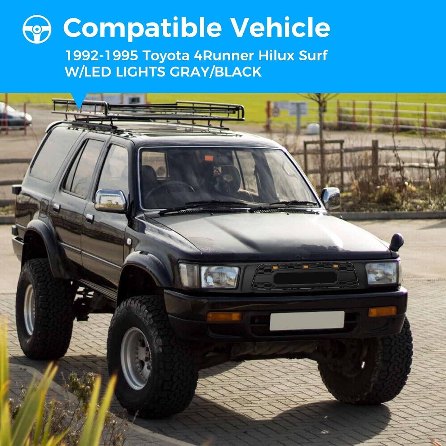 Parrilla Delantera Toyota 4Runner 1992-1995 con 3 Luces LED