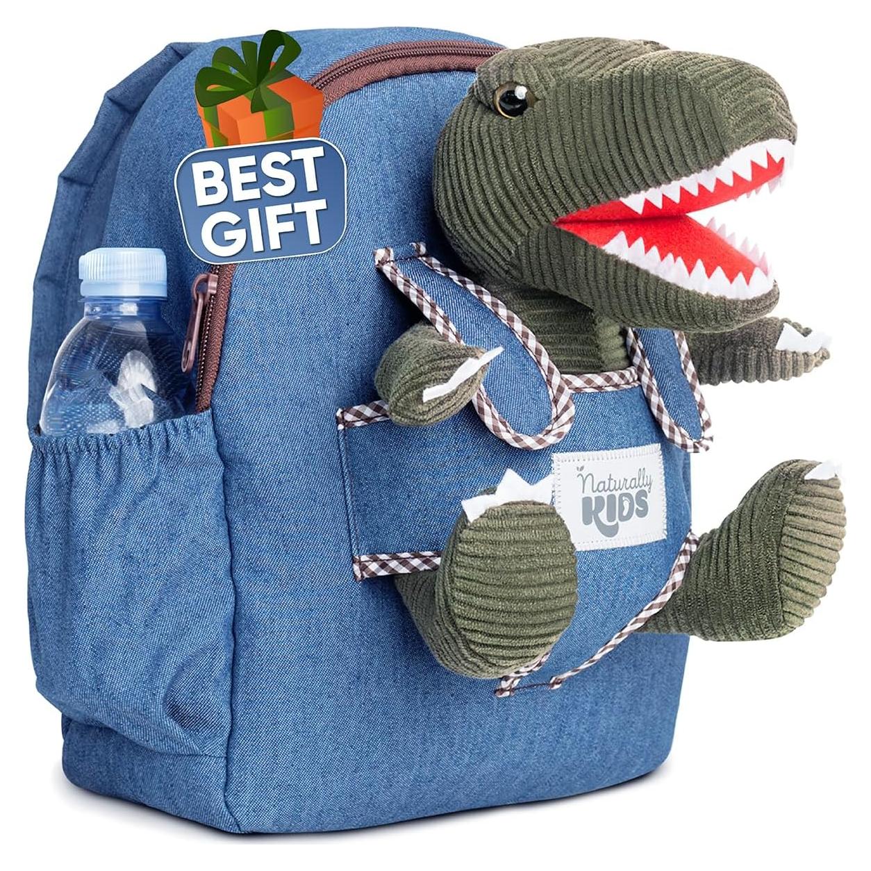 Mochila Dinosaurio Verde Naturally KIDS 29x25 cm para Niños