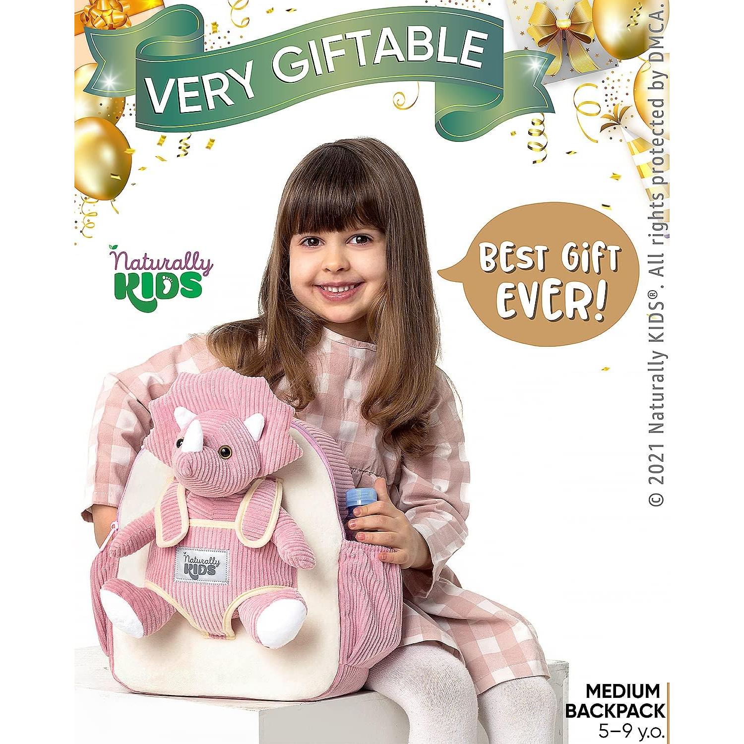 Mochila Dinosaurio Triceratops Naturally KIDS 29x25cm