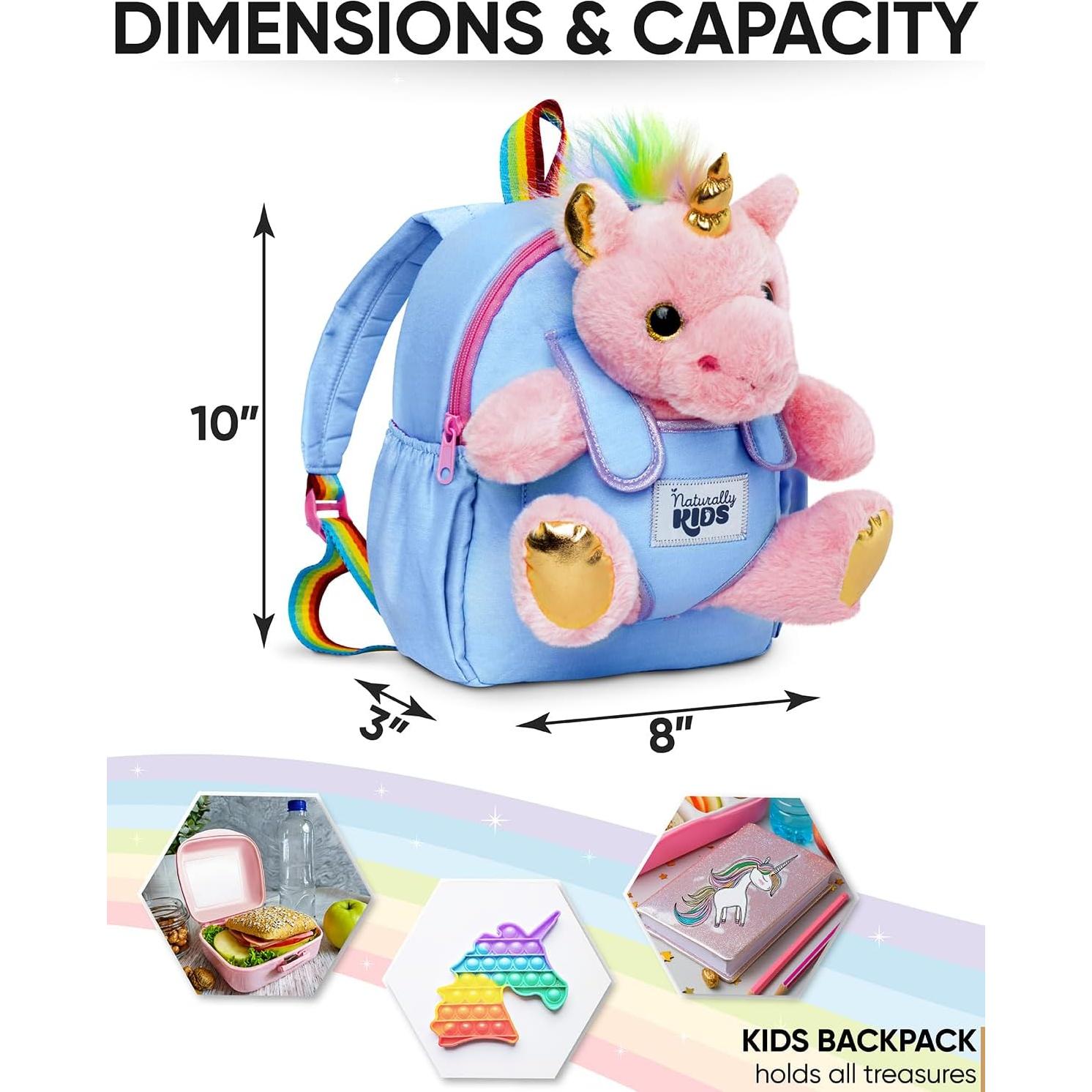 Mochila Unicornio Rosa Naturally KIDS 25x20x8 cm