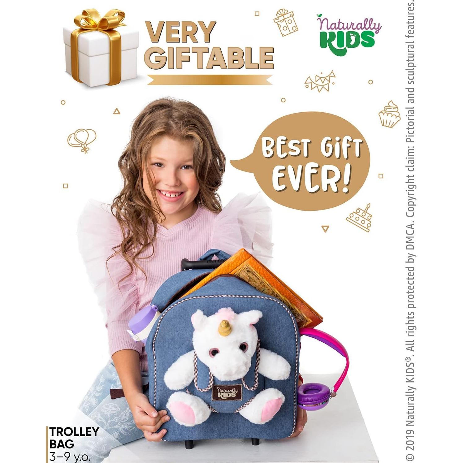 Mochila Rodante Unicornio Naturally KIDS 31.75x27.94cm