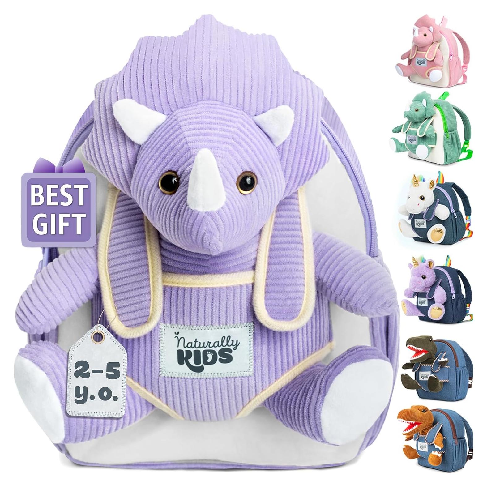 Mochila Dinosaurio Triceratops Naturally KIDS 25x20 cm
