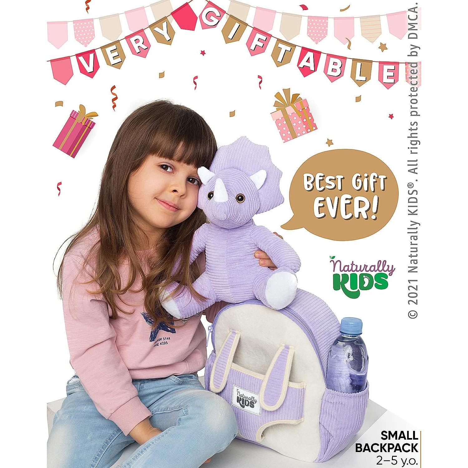 Mochila Dinosaurio Triceratops Naturally KIDS 25x20 cm