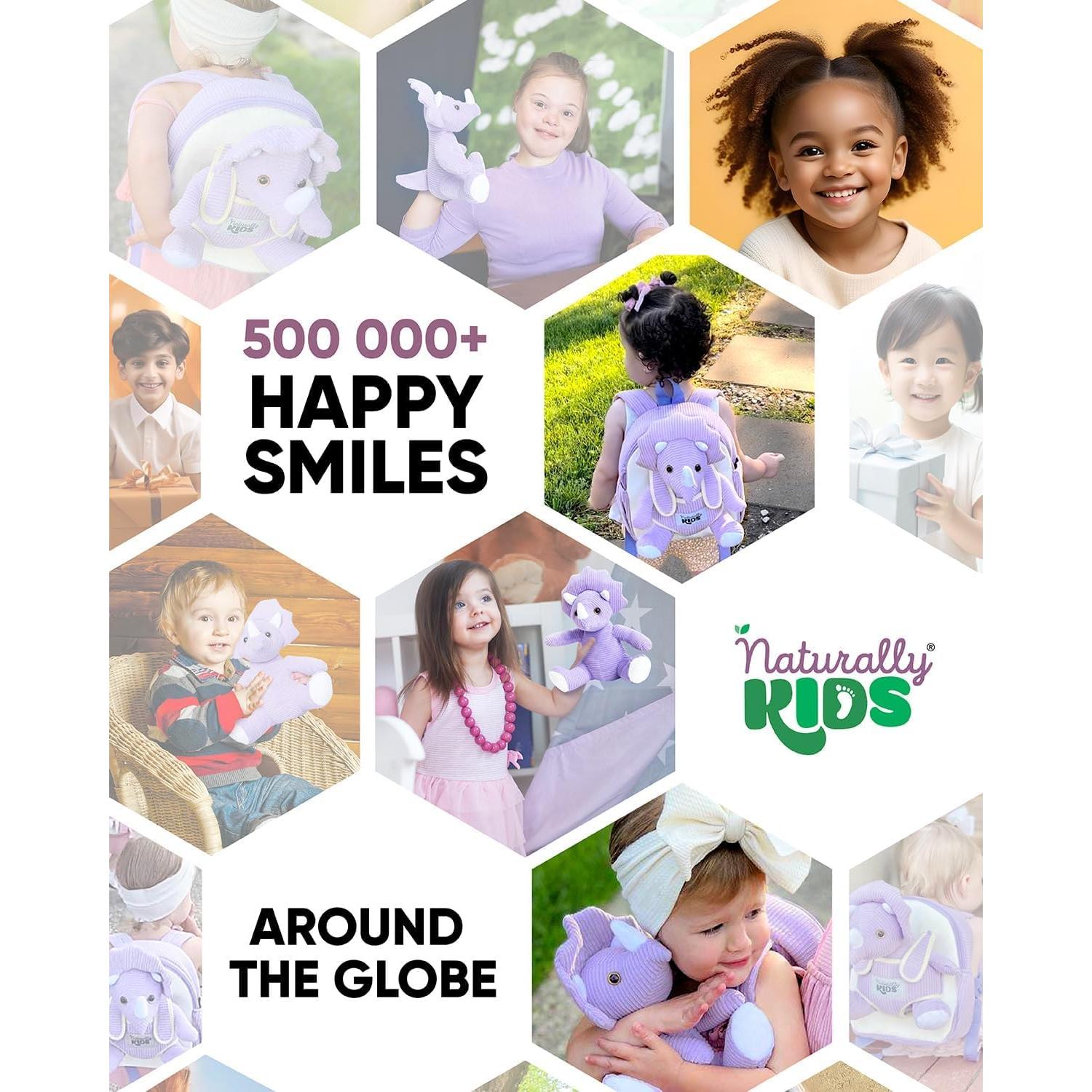 Mochila Dinosaurio Triceratops Naturally KIDS 25x20 cm